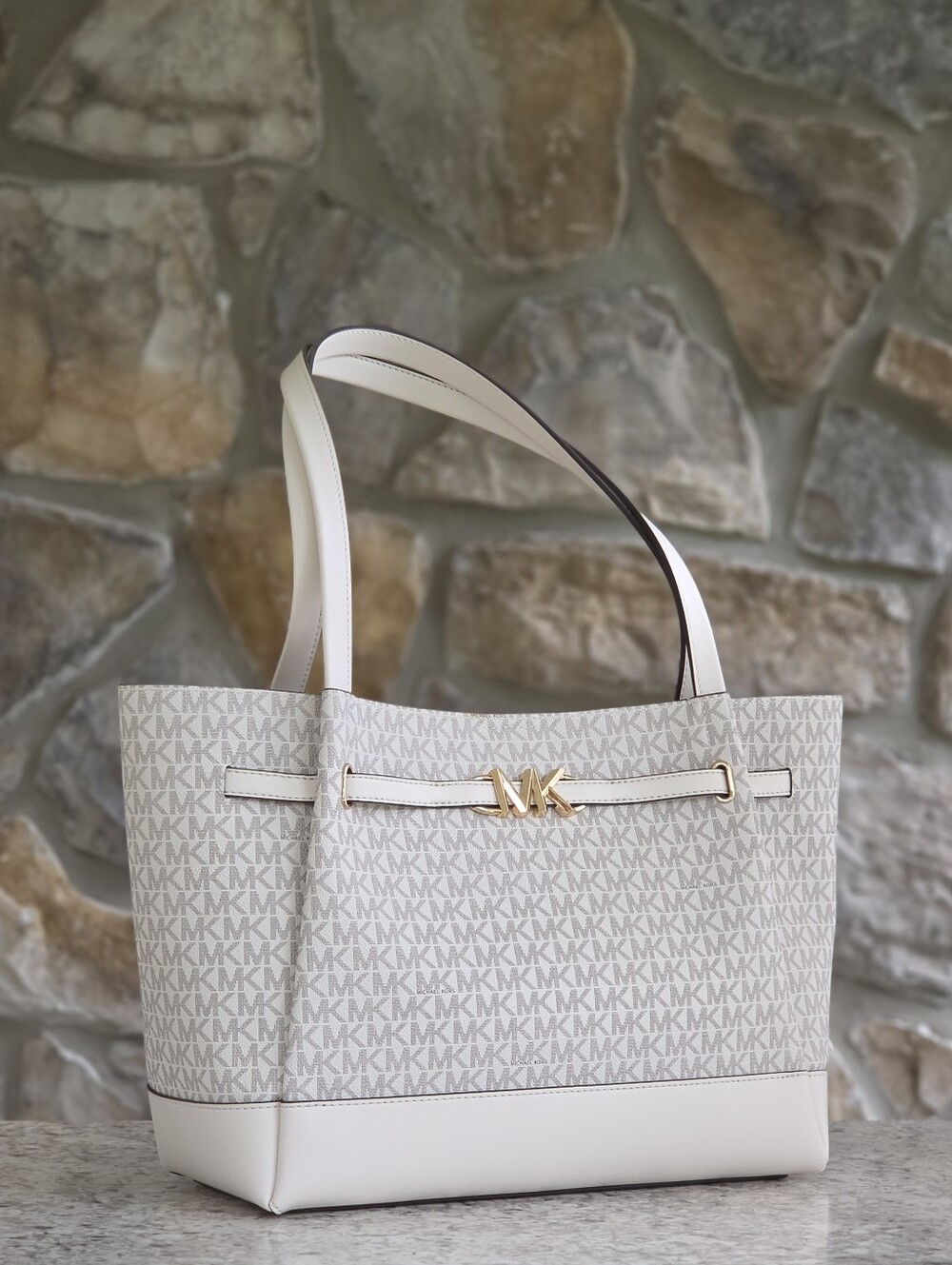 Michael Kors Reed Logo Large Belted Tote Bag